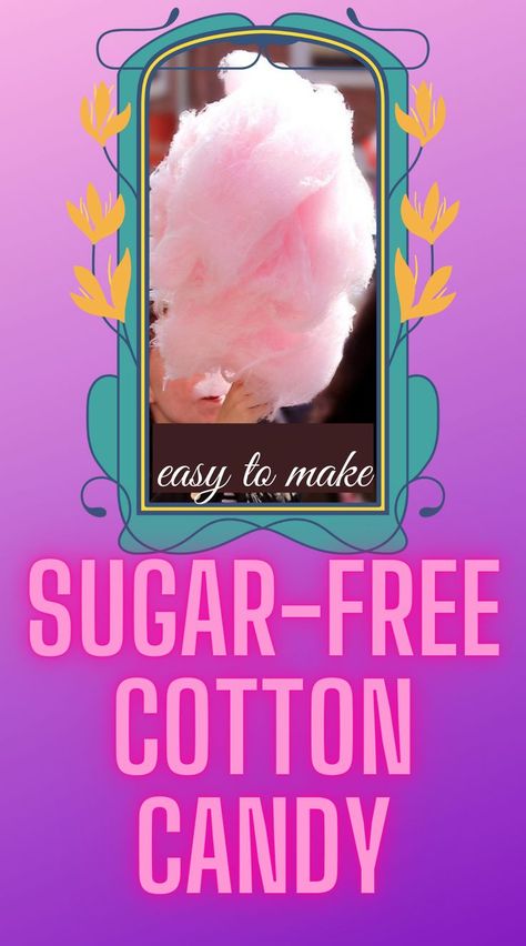 Easy to follow tutorial on how to make sugar-free cotton candy. Enjoy cotton candy that tastes sugary but is low carb and guilt-free. Cotton Candy Crafts, Sugar Free Candy Recipes, Cotton Candy Recipe, Sugar Free Hard Candy, Cotton Candy Party, Hard Candy Recipes, Candy Balls, Keto Candy, Sugar Free Candy