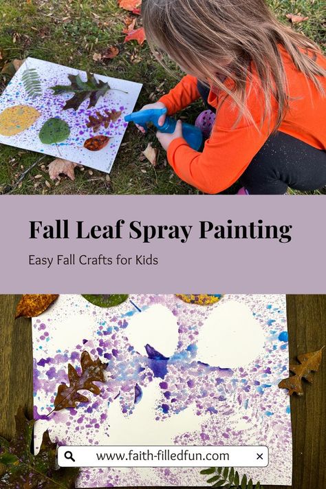 fall leaf spray painting craft for kids Leaf Spray Painting, Fall Leaves Crafts, Crafts With Leaves, Crafts For Kids Fall, Leaves Crafts, Fall Activities For Toddlers, Autumn Leaves Craft, Kids Fall Crafts, Easy Fall Crafts