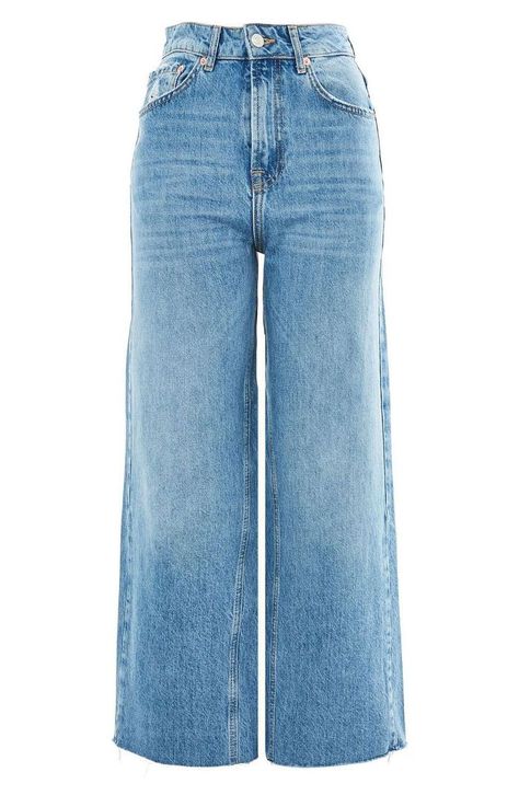 Ditch Your Standard Skinnies for These Wide-Leg Jeans via @WhoWhatWearUK Business Casual Jeans, Ripped Jeggings, Cropped Wide Leg Jeans, All Jeans, Trendy Swimwear, Denim Trends, Cute Jeans, Hipster Fashion, Topshop Outfit