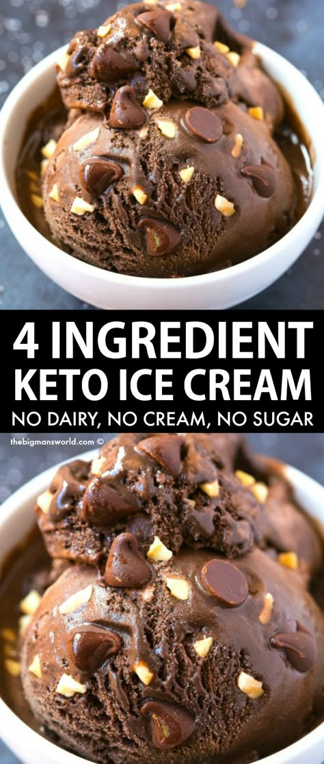 Diet Friendly Desserts, Low Carb Ice Cream Recipe, Paleo Gluten Free Recipes, Low Carb Ice Cream, Postre Keto, Sugar Free Vegan, Keto Vegan, Keto Ice Cream, Paleo Chocolate