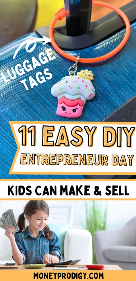 Easy DIY Crafts for kids to make and sell at Entrepreneur Day at school. These are SO SIMPLE, and perfect for something like Market Day, classroom market days, entrepreneur festivals, starting a business, etc. Business For Kids To Start, Diy Kids Crafts To Sell, Things To Sell For Fundraising, Craft Fair Items To Make And Sell, Entrepreneur Fair Ideas For Kids, Diy Craft Kits To Sell, Kids Entrepreneur Ideas Schools, Kids Craft Fair Ideas, Easy Crafts For Kids To Sell