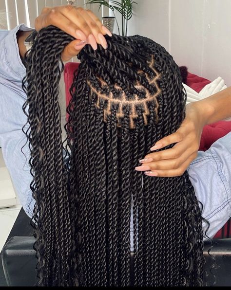 Braided Hairstyles 2023, Long Twist Braids, Trendy Braided Hairstyles, Cuban Twist Hair, Hair Braid Patterns, Senegalese Twist Hairstyles, Braid Trends, Short Box Braids Hairstyles, Braided Hairstyles For Black Women Cornrows