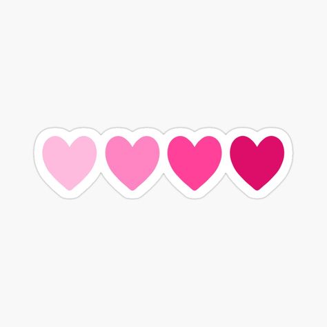 Get my art printed on awesome products. Support me at Redbubble #RBandME: https://www.redbubble.com/i/sticker/Pink-hearts-by-Creationly/75721586.EJUG5?asc=u Sticker Ig, Types Of Kisses, Happy Stickers, Valentine Stickers, Room Stickers, Valentine Svg, Fancy Video, Pink Hearts, Personalized Stickers