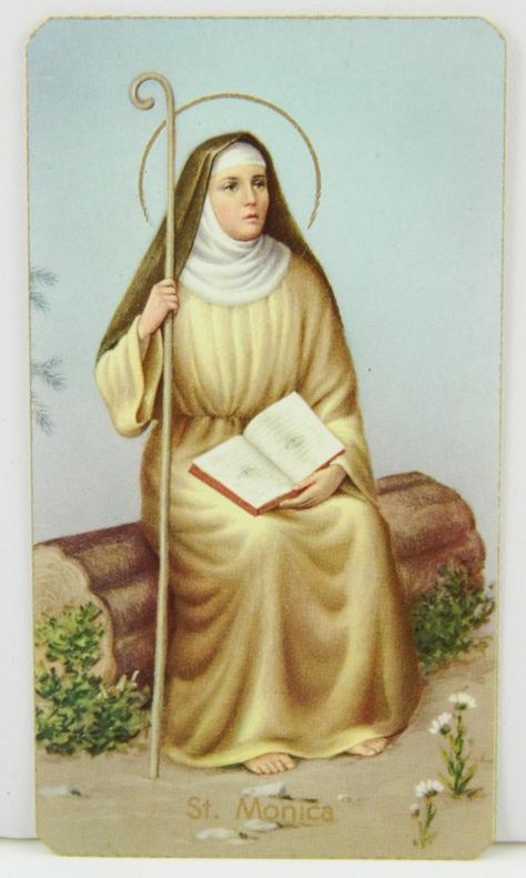 St. Monica Vintage Catholic Holy Card Patron of Alcoholics | Etsy Meditate Daily, St Monica, Mama Mary, Daily Meditation, Italy Photo, Blessed Virgin, Blessed Virgin Mary, Married Woman, Patron Saints