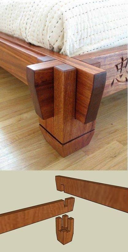 Koti Diy, Awesome Woodworking Ideas, Wooden Bed Frame, Wood Crafting Tools, Carpentry Projects, Diy Wooden Projects, Bilik Tidur, Learn Woodworking, Popular Woodworking