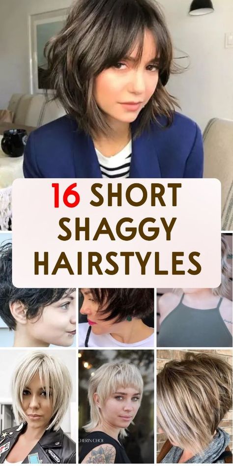 Get inspired by these trendy short shaggy hairstyles perfect for summer. From edgy to chic, discover 16 styles to rock this season! Shaggy Haircut Women, Medium Shaggy Haircuts, Short Shaggy Bob Hairstyles, Short Shaggy Hairstyles, Short Shaggy Bob, Shaggy Bob Hairstyles, Shaggy Hairstyles, Short Shaggy Haircuts, Short Shag Haircuts