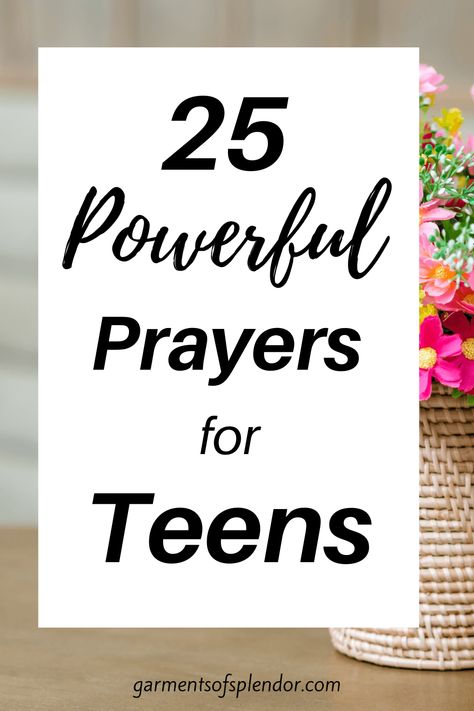 Prayers For Middle Schoolers, Prayer For High School Student, Prayers For High School Students, Back To School Prayer For Students, Teen Prayer Board, Devotions For Teens, Morning Prayer For Students, Scripture For Teenage Girl, Daily Affirmations For Teen Boys