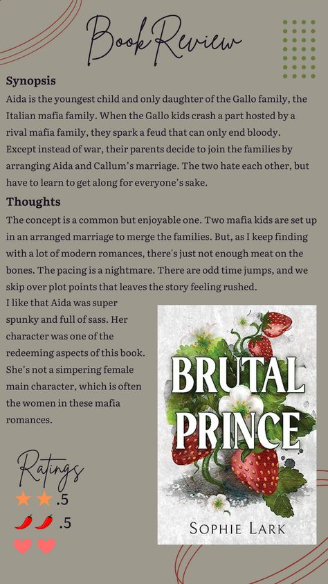 A book review of Brutal Prince by Sophie Lark. Check out our blog post for a full review. Brutal Prince Sophie Lark Book, Brutal Prince Book, Sophie Lark Books, Brutal Prince, Sophie Lark, Drawings Tutorials, Anime Drawings Tutorials, Romance Novels, Book Review