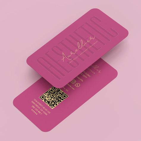 Modern Aesthetic Pink Gold Esthetician Business Card Esthetician Business Cards, Pink Salon, Esthetician Business, Buisness Cards, Beauty Salon Design, Artist Business Cards, Salon Design, Aesthetic Pink, Med Spa