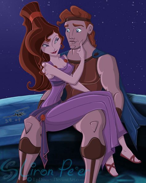 Hercules and Megara by Mareishon on DeviantArt Megara Disney, Meg Hercules, Couples Disney, Princess And Prince, Disney Romance, Disney Hercules, Images Disney, Disney Artwork, Disney Couples