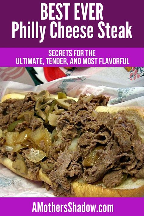 Best Philly Cheesesteak Marinade, Shadow Steak Recipes, Diy Philly Cheese Steak Sandwiches, Charleys Philly Cheese Steak, Philly Cheese Steak Seasoning, Philly Cheese Steak Meat, Philly Cheese Steak Sandwich Recipe, Cheese Steak Sandwich Recipe, Steak And Cheese Sub