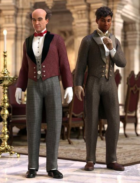 dForce Victorian Butler : Jeeves | 3D Clothing for Daz Studio #3dmodel #dazstudio Victorian Butler, Butler Outfit, 3d Clothing, Uniform Costume, Formal Clothing, The Butler, Daz Studio, Steampunk Fashion, Stylish Outfits