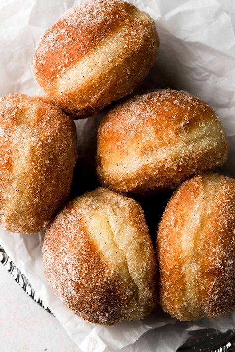 Brioche Donuts - Baran Bakery Fried Desserts, Brioche Donuts, Types Of Donuts, Donut Filling, Yeast Donuts, Fried Donuts, Donut Muffins, Brioche Bread, Fried Dough