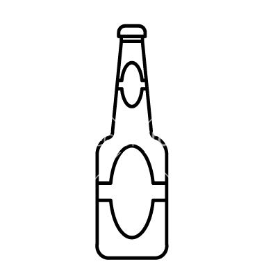 Beer bottle outline vector by attaphong - Image #2839043 - VectorStock Beer Bottle Drawing Easy, Beer Bottle Template Free Printable, Beer Bottle Tattoo Small, Beer Bottle Drawing, Bottle Drawings, Beer Bottle Template, Bottle Outline, Drinks Drawing, Paloma Drink