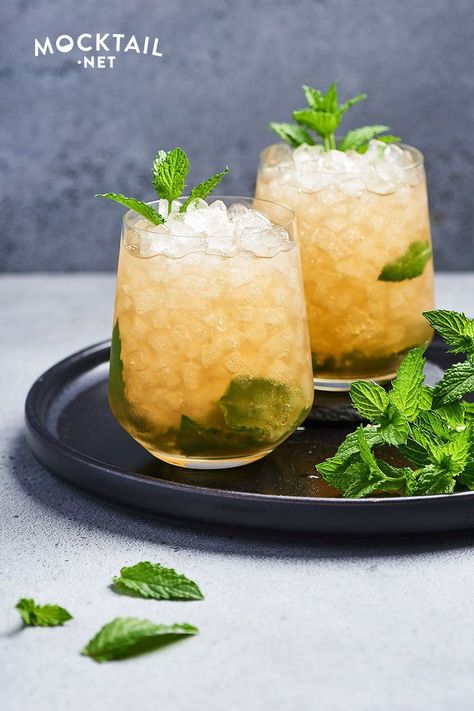 Virgin Margaritas, Ice Apple, Refreshing Mocktail, Mint Julep Cocktail, Easy Mocktails, Julep Recipe, Mint Julep Recipe, Virgin Cocktails, Spicy Drinks