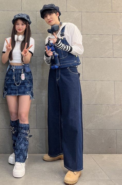 #NMIXX #SULLYOON #ATEEZ #YUNHO Kpop Idol Female Outfit, Ateez Work Outfit, Ateez Outfit Ideas, Kpop Female Idols Outfits, Yunho Outfit, Female Idols Outfits, Kpop Interaction, Ateez Concert Outfit Ideas, Nmixx Outfits