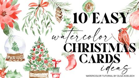 Christmas Cards Handmade Watercolor Simple, How To Watercolor Christmas Cards, Christmas Watercolor Cards Easy, Watercolor Card Tutorial, Easy Watercolor Christmas Cards Video Tutorials, Christmas Watercolor Cards Simple, Christmas Watercolor Paintings Cards, Watercolor Christmas Cards Ideas Simple Tutorial, Watercolour Christmas Cards Tutorials