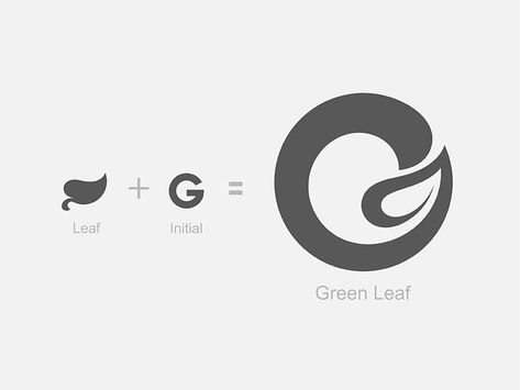 A Leaf Logo, Botanical Branding, Green Leaf Logo, Green Logo Design, G Logo Design, Organic Logo Design, Tea Logo, Energy Logo, Type Logo