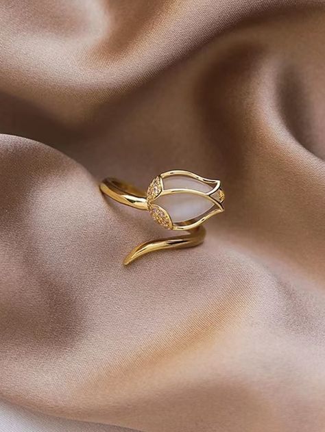 Stone Ring Design, Cute Promise Rings, Single Ring, Cats Eye Stone, Knuckle Ring, Gold Rings Fashion, Gold Ring Designs, Eye Stone, Fancy Jewelry