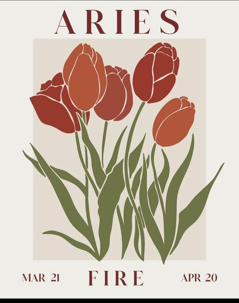 elleivy_ Diy Aesthetic Posters, Aries Core, Aries Flower, Aires Zodiac, Aries Poster, Floral Room Decor, Posters Colorful, Prints Matisse, Aries Aesthetic