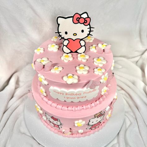 2 Tiered hello kitty birthday cake 🩷 #hellokitty #hellokittybirthdaycake #cutecakes #vintagecakes #heartcakes #occakes #socalcakes #birthdaycakeinspo #wiltontips #cakesofinstagram #orangecountycakes #weddingcakes #wiltoncakes #ocevents #cakes #cakebusiness #thelayeredbakery #fatdaddios #smallbusiness #colourmill #americolor #foryou #explorepage Kitty Birthday Cake, Wilton Tips, Hello Kitty Birthday Cake, Heart Cakes, Wilton Cakes, Hello Kitty Birthday, Cake Business, Vintage Cake, Wedding Cakes