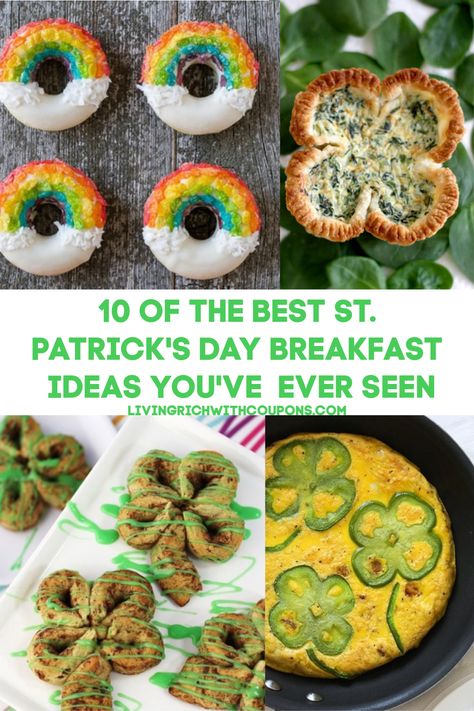 10 of the Best St. Patrick's Day Breakfast Ideas #stpatricksdayrecipes #breakfastideas #greenfood At Patrick’s Breakfast, St Patrick's Breakfast, St Patricks Day Breakfast Food, St Patrick’s Day Brunch, St Patrick’s Day Breakfast, St Patricks Day Breakfast, St Patrick's Day Food, St Patrick's Day Recipes, Colorful Breakfast