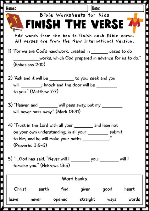 Bible Activity Sheets Bible Worksheets For Kids Printables, Teen Bible Study Lessons, Printable Bible Study Worksheets, Church Activity Sheets, Sunday School Activity Sheets, Bible Activity Sheets, Ccd Activities, Sunday School Worksheets, Teen Bible Study