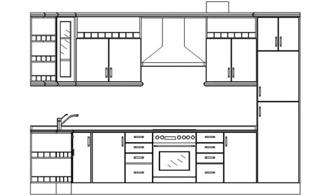 Kitchen Design 2d Drawing, Kitchen Section Drawing, Section Kitchen, Easy Drawing Ideas For Beginners, Furniture Drawing, Side View Drawing, Beginners Drawing, Drawing Ideas For Beginners, Drawing Details