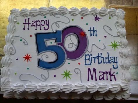 50th Birthday Cake Ideas for men 50 Years Birthday Cake, 50th Birthday Cakes For Men, Sheet Cake Designs, Birthday Sheet Cakes, 50th Cake, 60th Birthday Cakes, Birthday Cakes For Women, Sheet Cakes, 50th Birthday Cake