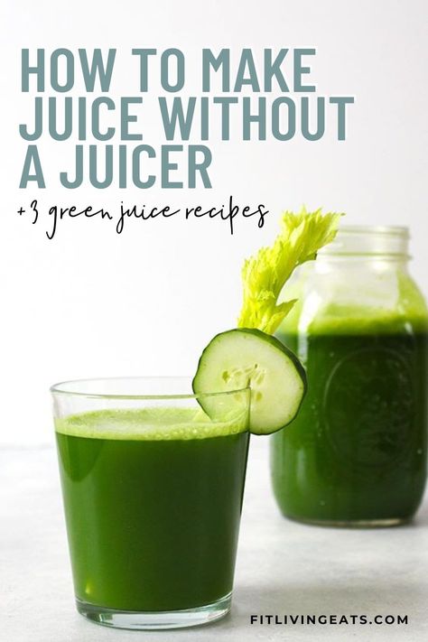 Juice Without A Juicer, How To Make Juice, Recipes Protein, Green Juices, Detox Juice Cleanse, Veggie Juice, Lemon Detox, Homemade Juice, Lemon Diet