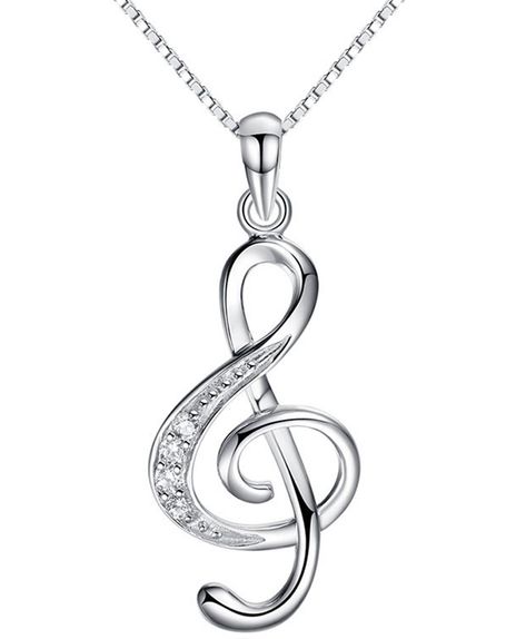 Music Note Pendant Necklace 925 Sterling Silver Cubic Zirconia Jewelry for Women Girl Box Chain 18"** Check out this great product. (This is an affiliate link) #necklacesjewelry Music Note Jewelry, Treble Clef Necklace, Mountain Jewelry, Cubic Zirconia Jewelry, Music Note, Gift For Music Lover, Seed Bead Jewelry, Box Chain, Jewelry For Women