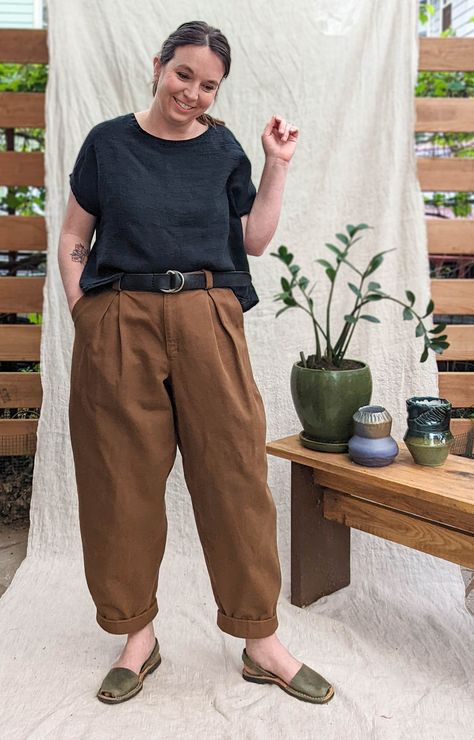 Midsize Sewing Patterns, Zero Waste Diy Sewing Patterns, Pdf Dress Pattern Women, Summer Street Style Midsize, Zero Waste Trousers, Plus Size Pants Pattern, Diy Trousers Pattern, Womens Pants Sewing Pattern, Zero Waste Pants Pattern