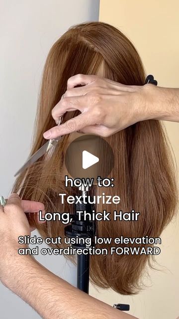 Justin Toves-Vincilione on Instagram: "How To Texturize ✂️ Long, Thick Hair  . Learn how I approach highly dense hair that needs to look and feel weightless using @arcscissors & professional haircutting techniques!  . I share my salon efficient techniques that bring me results everytime so lmk if this help you behind the chair!  . I am using my Paragon II 7” scissor - notice I did not die blenders! I will often complete the entire cut with this scissor alone because of it’s versatility ✂️ use code JUSTIN15 for 15% off ;)  . #haircutting #haircuts #hairvideos #haireducation #hairstyles #hairstyle #longhair #thickhair #hairtutorial #howtobeauty #beautytips" Best Haircuts For Thick Hair Long, How To Use Thinning Shears Thick Hair, How To Cut Long Layers Yourself, Haircutting Techniques, How To Cut Hair, Dense Hair, Trim Hair, Thick Hair Cuts, Thinning Shears