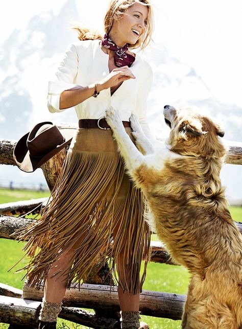 western / blake Blake Lively Vogue, Mode Gossip Girl, Estilo Cowgirl, Trajes Country, Foto Cowgirl, Blake Lively Style, Chique Outfit, Wilde Westen, Mode Tips