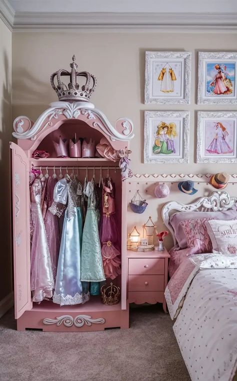 23 Princess Bedroom Ideas: Create Your Fairytale Retreat – StallionZo Princess Bunk Bed Ideas, Farmhouse Princess Bedroom, Cinderella Room Ideas, Minimalist Princess Bedroom, Cinderella Room Aesthetic, Toddler Disney Princess Room, Toddler Girl Princess Bedroom, Fairy Tale Bedroom Ideas, Disney Princess Toddler Room