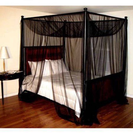 Four Poster Bed Canopy, Black Canopy Beds, Canopy Bed Drapes, Queen Size Canopy Bed, Black Canopy Bed, Bed Drapes, Canopy Bed Curtains, Office Light, Canopy Bedroom