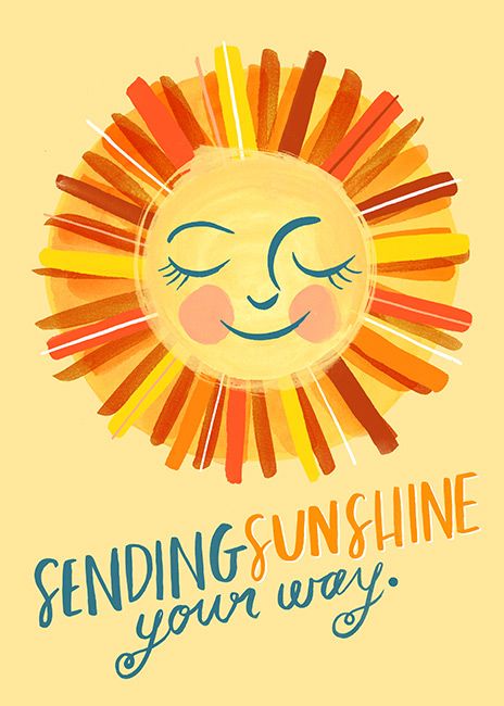 Thinking Of You Support, Thinking Of You Cute, Thinking Of You Quotes Support, Good Morning Illustration, Thinking Of You Images, Sunshine Pictures, Hand Lettering Design, Sending Sunshine, Thinking Of You Quotes