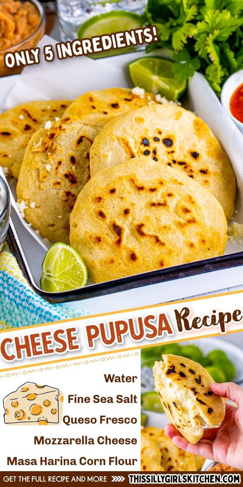 Easy Pupusa Recipe: This Silly Girls Kitchen Cheese Pupusas Recipe, Papusa Recipe, Popusas Recipe, Cheese Pupusas, Pupusas Recipe, Pupusa Recipe, Masa Recipes, Salvadoran Food, Arepas Recipe