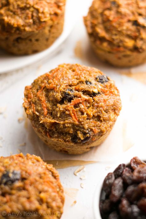 Morning Glory Bran Muffins | Amy's Healthy Baking | Bloglovin’ Glory Muffins, Morning Glory Muffins, Bran Muffins, Baking Muffins, Healthy Recipe Videos, Healthy Muffins, Health Breakfast, Breakfast Muffins, Health Snacks