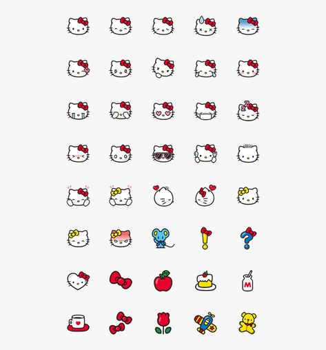 Emoji Copy And Paste, Tapeta Hello Kitty, Emoji Copy, Emoji Coloring Pages, Hello Kitty Printables, Smiley Emoji, Hello Kitty Art, Copy And Paste, Hello Kitty My Melody