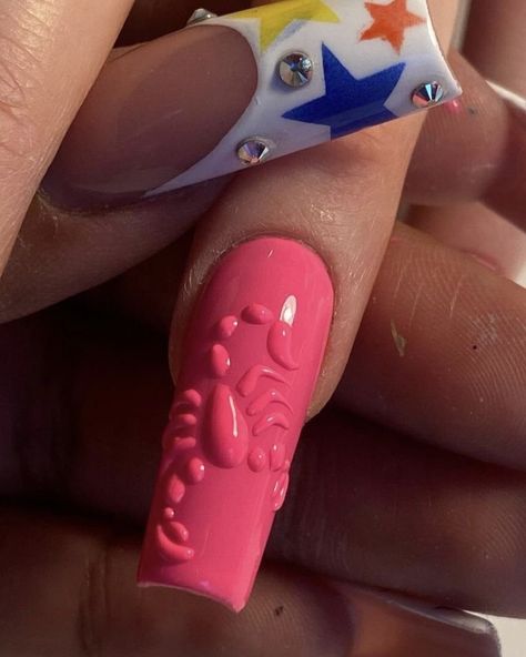 Scorpio Nails, Exotic Nails, Long Square Acrylic Nails, Bling Acrylic Nails, Short Acrylic Nails Designs, Nails Pink, Diamond Nails, Square Acrylic Nails, Fire Nails