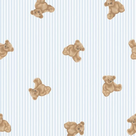 Please note this is a sample of the full roll product. Sample sizes are approximately 50cm x 30cm. Bear Nursery Wallpaper, Teddy Bear Wallpaper Nursery, Blue Bear Nursery, Baby Boy Teddy Bear Nursery, The Bear Wallpaper, Teddy Bear Nursery Theme, Baby Boy Wallpaper, Classic Blue Wallpaper, Nursery Wallpaper Boy