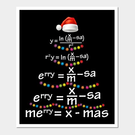 Math Merry Xmas Tree Funny Christmas Math Teacher Gift -- Choose from our vast selection of art prints and posters to match with your desired size to make the perfect print or poster. Pick your favorite: Movies, TV Shows, Art, and so much more! Available in mini, small, medium, large, and extra-large depending on the design. For men, women, and children. Perfect for decoration. Math Teacher Christmas Door, Christmas Math Door Decorations, Math Christmas Door Decorations, Christmas Posters For School, Math Christmas Tree, Christmas Cards For Men, Christmas Card Ideas For Teachers, Math Christmas Card, Math Christmas Door