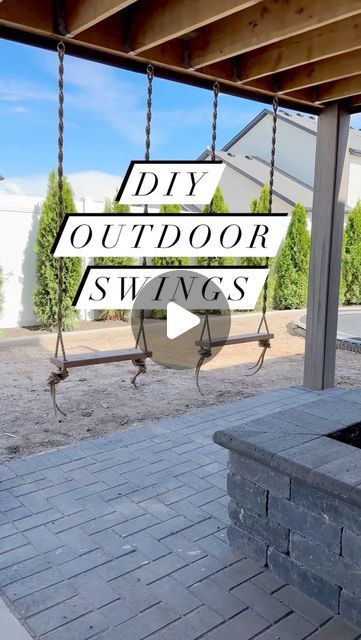 Haylee Griffin | DIY + Home on Instagram: "DIY outdoor rope swings under our deck. Our backyard is a work in progress but we are slowly creating outdoor spaces we love! These rope swings were so simple and quick to make.   #diyswing #ropeswing #backyard #outdoorliving #homedecor #diyblogger #makinghome #backyardideas #howwedwell #modernfarmhouse #diyproject #interiordecor #interior123 #makeityourself #ltkhome #diytutorial #outdoorswing #smmakelifebeautiful #cljsquad" Swings Under The Deck, Hanging Swings Outdoor, Under Deck Space Ideas, How To Build A Porch, Front Porch Addition, Diy Swing, Big Deck, Backyard Dreams, Backyard Swings