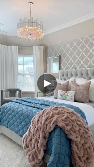 425K views · 26K reactions | Comment “blue�” for links!
I’ve received some requests to use blue bedding in one of my bedrooms, so here you go! This duvet set is perfect for spring/summer and budget friendly 👏🏽. Do you like?

#bedroomstyling #luxurybedroom #luxurybedding #homedecorblogger #bedroomideas | Pops Of Color Home | Teddy Swims · Lose Control Teddy Swims, Lose Control, Color Home, Blue Bedding, Duvet Sets, Luxurious Bedrooms, Luxury Bedding, Guest Bedroom, Decor Bedroom