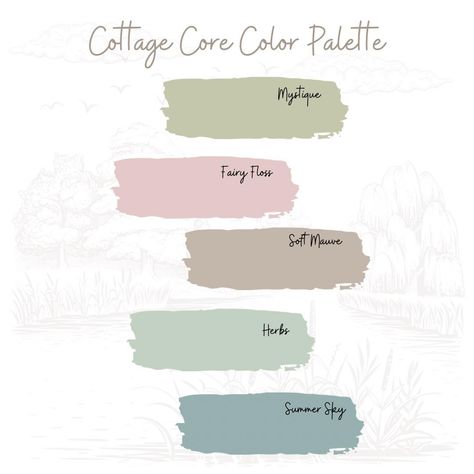 Cottage Core Color Palette Vendors: @vintageveneersdecor @vintagecharmhomestead @foxtrot_home @dumpsterdiva1923 @alisonmullendesigns @fleabodyshop - - - #painter #diy #colorpalette #cottagecore #cottagecoreaesthetic #cottagecoredecor #cottagecorestyle #cottagecoreart #chalkpaintedit #furniture #makeover #painting #furnituremakeover #autenticopaintusa #paintedfurniture #furniturewax #chalkpaintfurniture #autenticousa #chalkpainting #autentico #chalkpaintedfurniture #autenticousapain... French Cottage Color Palette, Cottage Core Colors, Cottage Core Aesthetic House, Cottage Core Color Palette, Shabby Chic Color Palette, Cottagecore Color Palette, Cottage Core Painting, Cottage Color Palette, Coquette House