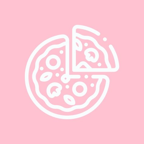 Pizza Icon Pink, Pink Pizza Aesthetic, Pink Pizza Icon, Custom Icons Iphone, Tablet Customization, Pizza App, Pink Pizza, Icon Rosa, Pizza Icon