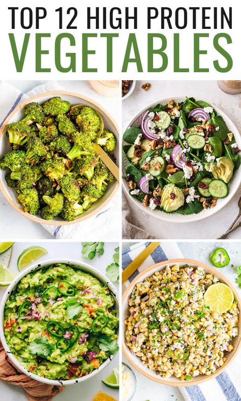 Protein Salads, Perfect Baked Sweet Potato, High Protein Vegetables, Protein Vegetables, Vegan Mushroom Stroganoff, Eating Bird Food, Protein Salad, High Protein Vegetarian Recipes, Safe House