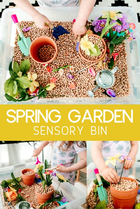 Garden Sensory Bin, Garden Sensory, Kids Sensory Activities, Toddler Sensory Bins, Maluchy Montessori, Sensory Activities Toddlers, Toddler Sensory, Spring Preschool, Daycare Activities