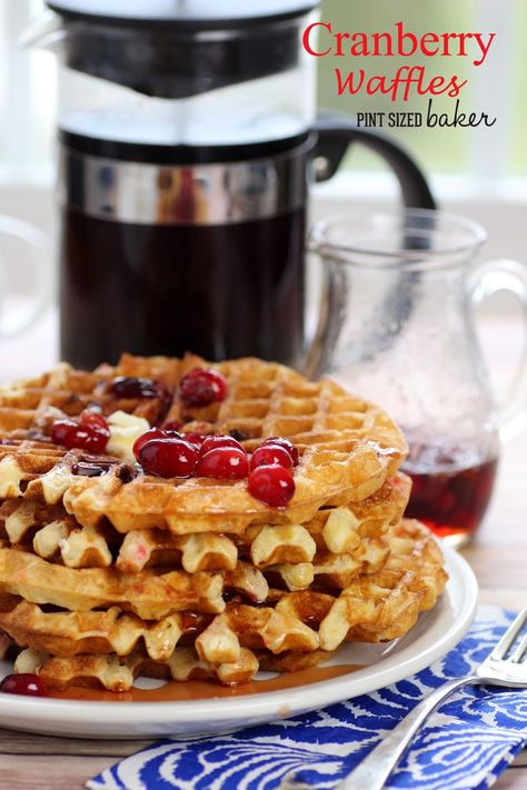 Berry Waffles, Waffle Recipe, Breakfast Waffles, Maple Pecan, Brunch Buffet, Brunch Time, Brunch Dishes, Cranberry Recipes, Christmas Breakfast